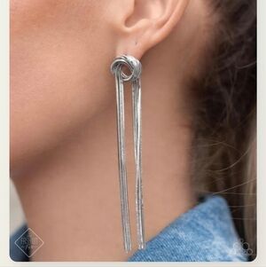 All Strands On Deck Silver Earrings